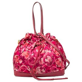 Borsa a secchiello Louis Vuitton Limited Edition Monogram Nylon Ikat Noefull MM Rosa Rosa