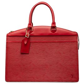 Red Louis Vuitton Epi Riviera Handbag Red