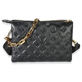 Louis Vuitton Coussin PM en agneau embossé Monogram noir Noir
