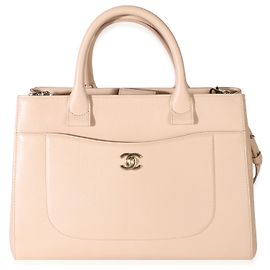 Sac Shopper Chanel Medium Neo Executive en Veau Grainé Light Beige Beige