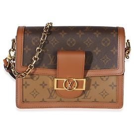Louis Vuitton Reverse Monogram Canvas Dauphine MM Braun