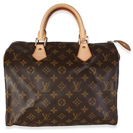 Louis Vuitton Monogram Canvas Speedy 30 Castaño