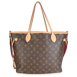 Louis Vuitton Pondichery Monogram Canvas Neverfull Bandouliere Inside Out MM Marrom Rosa