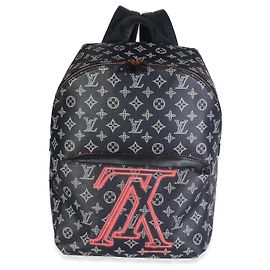 Louis Vuitton Navy Ink Monogram Upside Down Apollo Backpack White Blue