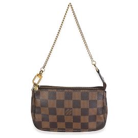 Louis Vuitton Damier Ebene Canvas Mini Pochette Accessoires Marron