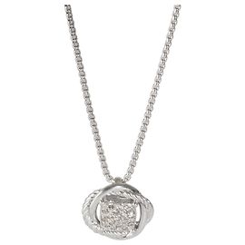 David Yurman Sterling Silver Diamond Infinity Pendant Other