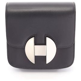 Hermès Portefeuille bi-fold Hermes 2002 en cuir noir Noir