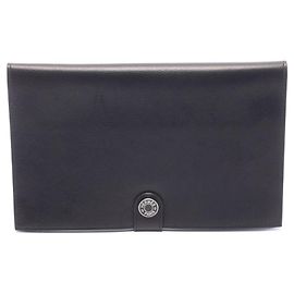 Hermès Hermes R.M.S Tutanman Bi-fold Long Wallet Black