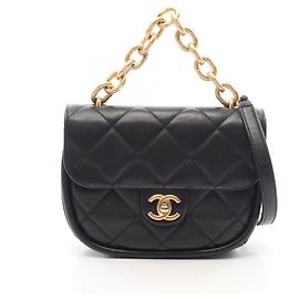 Sac à épaule 2-Way Chanel Matelassé Noir