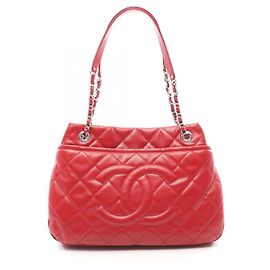 Borsa Tote Chanel Matelassé rossa Rosso
