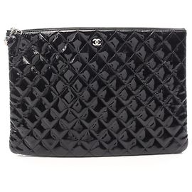 Sac à main pochette Chanel Matelassé Second Bag Noir