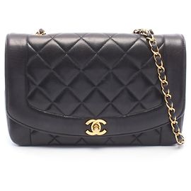Sac à épaule Chanel Matelassé Diana Flap Noir
