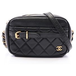 Borsa a tracolla piccola Chanel Matelassé Nero
