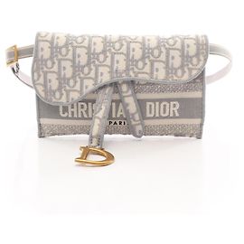 Borsa Saddle Bag Slim Pouch Christian Dior Marrone Crudo