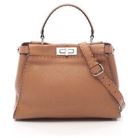 Sac à main Fendi Peekaboo Regular 2-Way Marron