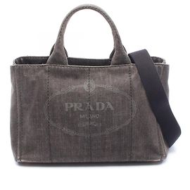 Sac cabas Prada Canapa Denim Noir