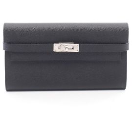 Hermès Hermes Kelly Geldbörse - Schwarzes Epsom Leder Schwarz