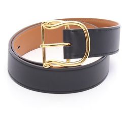 Hermès Hermes Sarto 32 Leather Women's Belt Black