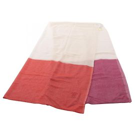 Hermès Stola Hermes in seta e cashmere Rosso Beige Porpora