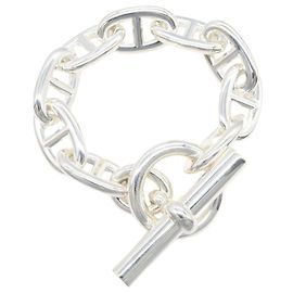 Hermès Hermes Chaine d'Ancre Armband mit Anhänger Silber