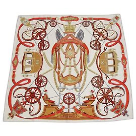 Hermès Pañuelo Hermes Multicolor Silk Stately Wheels 90 Multicolor