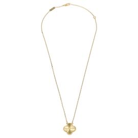 Collier Vintage Alhambra Van Cleef & Arpels en or jaune 18K Doré