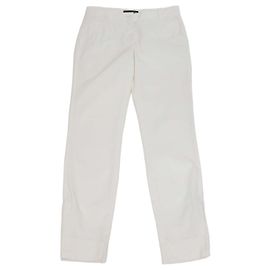 Dolce & Gabbana Slim Fit Hose aus weißer Baumwolle Weiß
