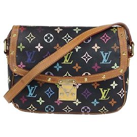 Louis Vuitton Sologne Tasche aus schwarzem Multicolor Monogram Canvas Schwarz Mehrfarben