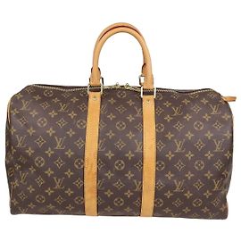 Borsa Louis Vuitton Monogram Canvas Keepall 45 Marrone