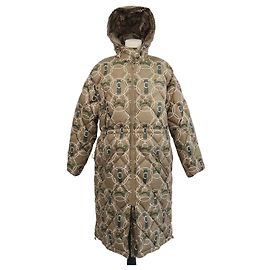Hermès Hermes Vert Gobi Polyester La Promenade du Matin Remix Reversible Puffer Down Coat Brown
