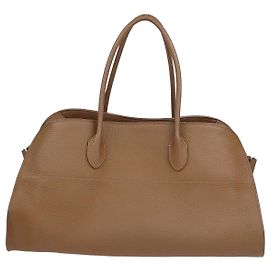 Sac cabas Margaux E/W en cuir marron The Row Marron