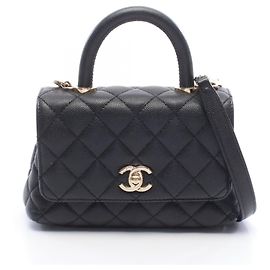 Chanel Coco Handle XXS Handtasche in Schwarz Schwarz