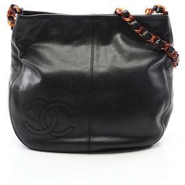 Bolsa de Ombro Chanel Coco Mark Preto