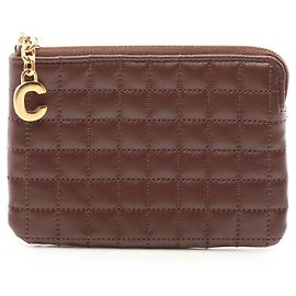 Céline Celine C-Charm Kartenetui aus Leder in Brown Braun