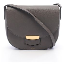 Céline Celine Small Trotter Schultertasche Braun