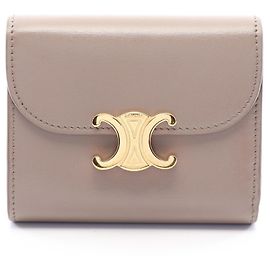 Céline Carteira de Aba Small Triomphe Celine Bege