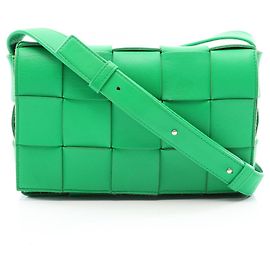 Bolsa de Ombro Maxi Cassette Crossbody Bottega Veneta Verde