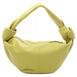 mala Bottega Veneta Double Knot com pega superior Verde
