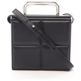 Bottega Veneta quadratische 2-Way Handtasche Schwarz