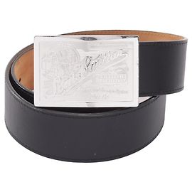 Cinturón estándar de cuero negro Louis Vuitton Negro