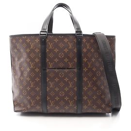 Louis Vuitton Weekend Tote GM 2-Way Bag Brown Black