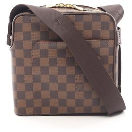 Sac à épaule Louis Vuitton Olaf PM Marron Damier ebène
