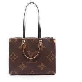 Louis Vuitton OnTheGo MM Tote Bag Brown Beige Monogram