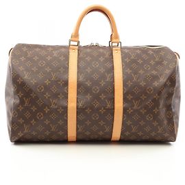 Louis Vuitton Keepall 50 Boston Bag Brown