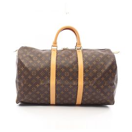 Borsa a mano Louis Vuitton Keepall 50 Boston Bag Marrone