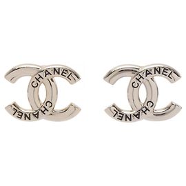 Brincos Chanel B25C Coco Mark Logo banhados a ouro Dourado