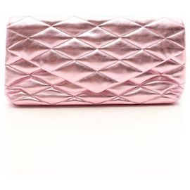 Yves Saint Laurent Clutch aus rosa Leder Pink