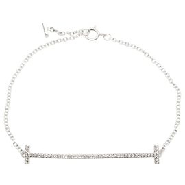 Autre Marque Bracelete Tiffany & Co. T Smile Medium com diamantes Prata Outro