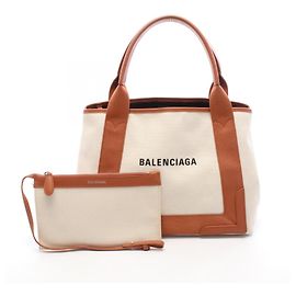 Balenciaga Navy Cabas S Tote Bag Braun Roh