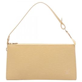 Louis Vuitton Pochette Accessoires Epi Vanilla Handbag Jaune